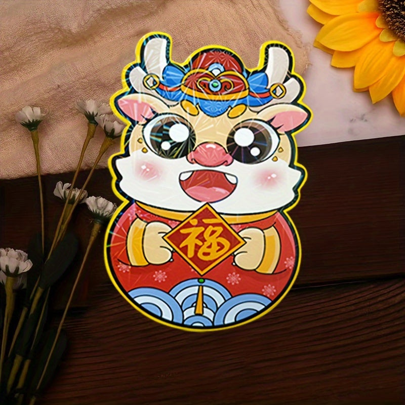 6pcs Spring Zodiac Cartoon 3D Red Envelope
