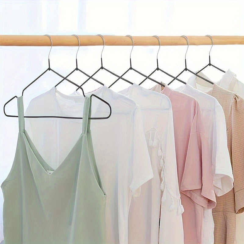 10pc Non-slip Metal Clothes Hangers with Rubber Anti-slip Heavy Duty Rack