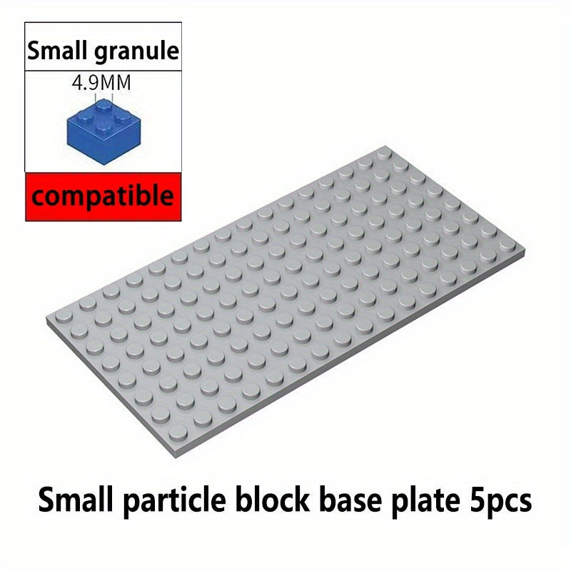 5 Pack Small Particle Building Blocks 8x16 Hole Classic Bricks DIY Set