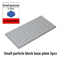 5 Pack Small Particle Building Blocks 8x16 Hole Classic Bricks DIY Set