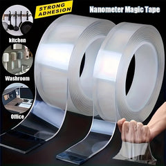 Reusable Double-Sided Tape Transparent Strong Versatile