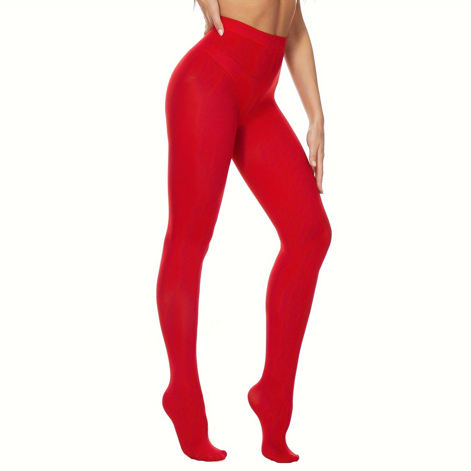 Opaque High Waist Slim Footed Pantyhose Women's Stockings