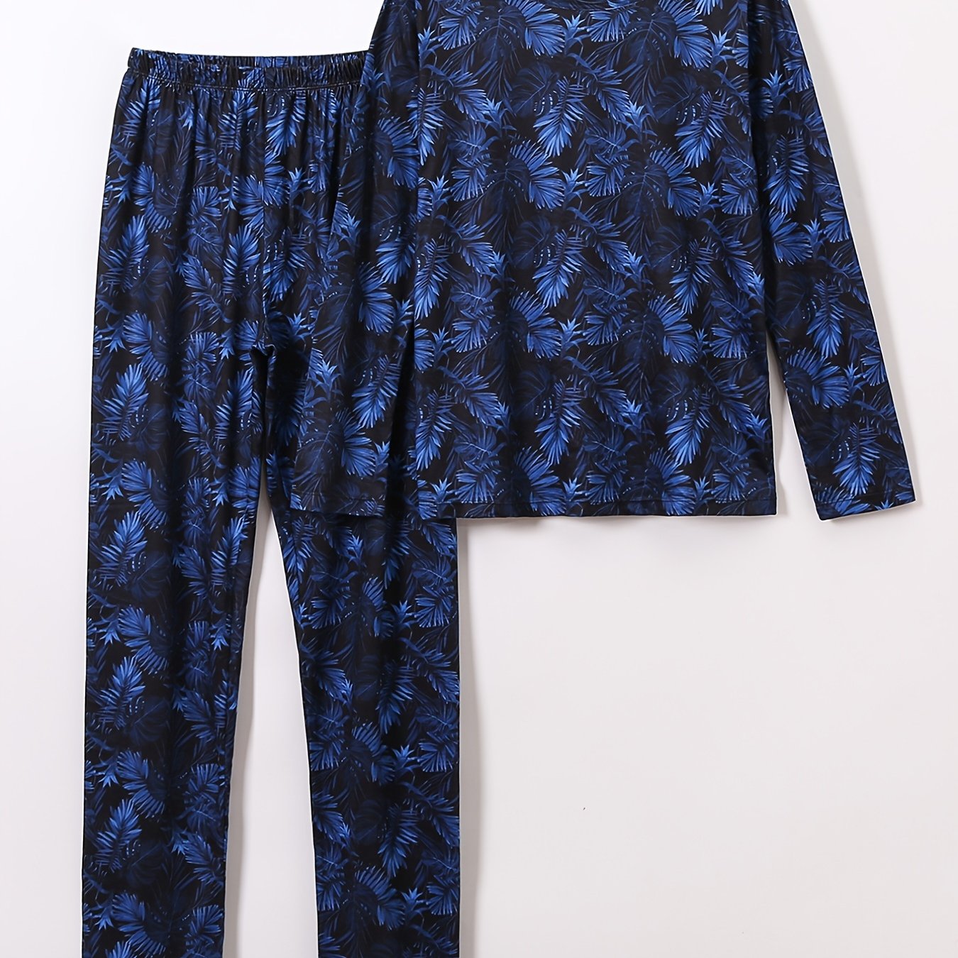 Boys Pajamas Family Outfit Leaf Print Top & Pants Set Kids Clothes