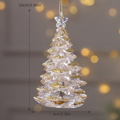 Acrylic Snowflake Christmas Tree Decorations Crystal Pendant