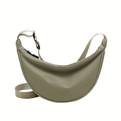 Versatile Nylon Shoulder Bag Zipper Hobo Lightweight Crossbody Bag