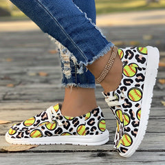 Softball Flat Slip On Shoes Lightweight Casual Walking Shoes
