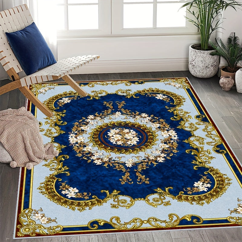 Boho Anti Fatigue Kitchen Rug Soft Faux Sheepskin Mat Vintage Non Slip Absorbent