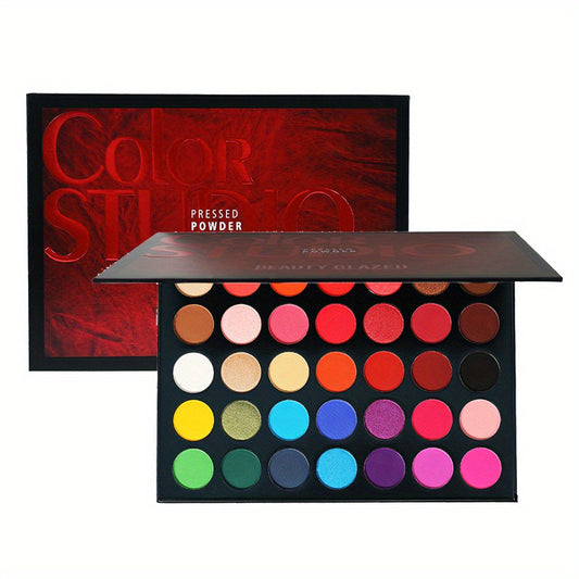 35-Color Highlighter Eyeshadow Palette Matte Shimmer Finish