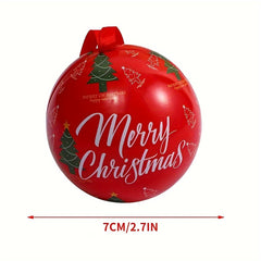 Christmas Candy Box Tin Ball Gift Packaging Round Shaped Mini Box