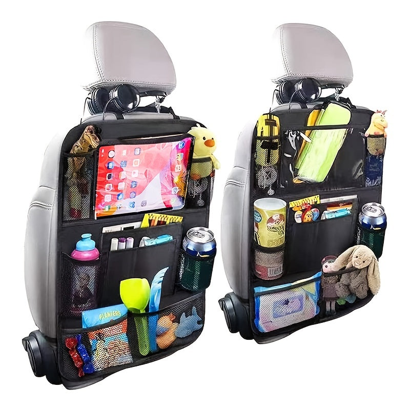 Car Seat Back Storage Bag with Tablet Stand