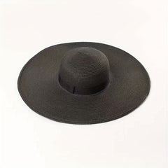 Women's Wide Brim Straw Sun Hat Vintage Beach Travel Floppy