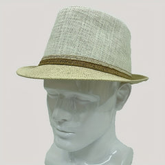 Jazz Hat Sun Hat Woven Straw Beach Hat For Men And Women
