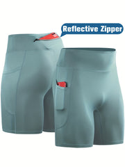 Men's Compression Shorts with Zipper Pocket Quick Dry Base Layer Sportswear