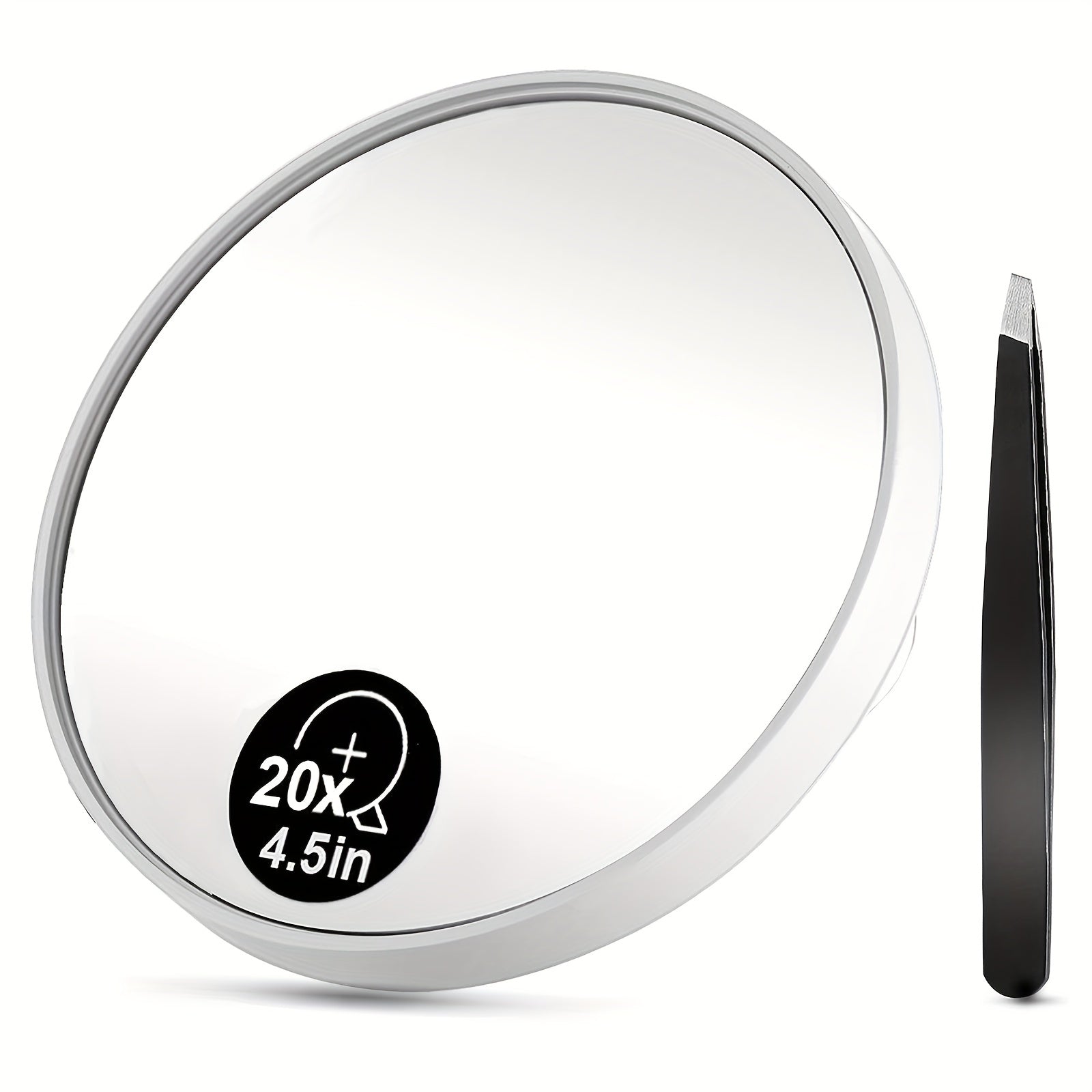 20X Magnifying Mirror with Three Suction Cups for Easy Mounting