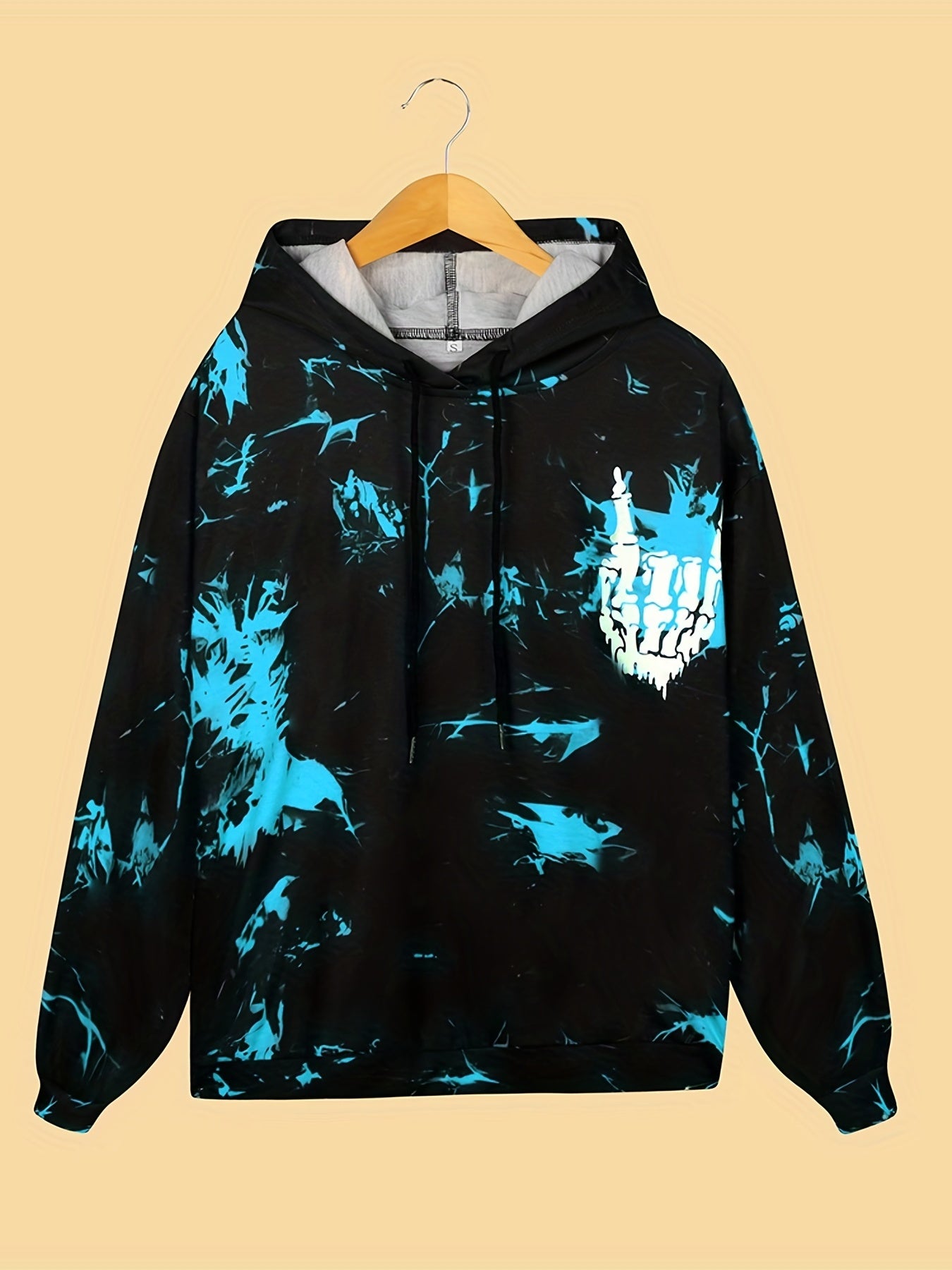 Halloween Skeleton Graphic Long Sleeve Hooded Sweatshirt Women's Sports Hoodie