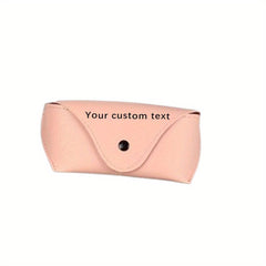 Sleek Faux Leather Glasses Case with Button Closure