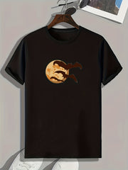 Halloween Bats Print Men's Graphic T shirt Casual Comfy Tees