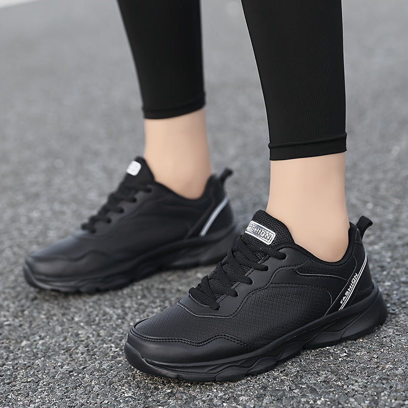 Waterproof Low Top Sneakers Lightweight Solid Running Shoes