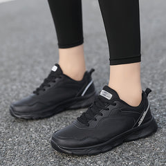 Waterproof Low Top Sneakers Lightweight Solid Running Shoes
