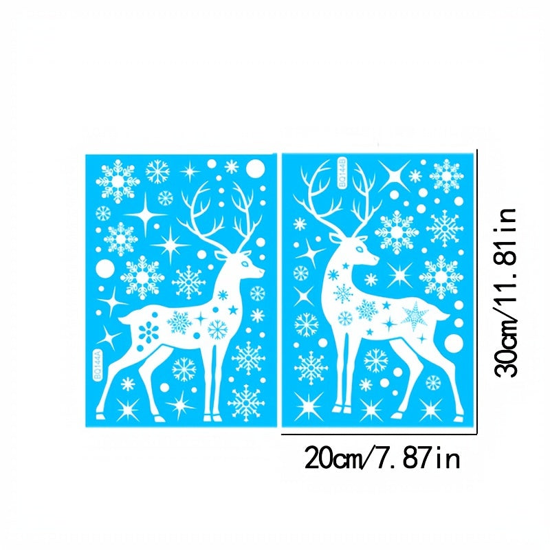 Reusable Snowflake Elk PVC Christmas Window Film