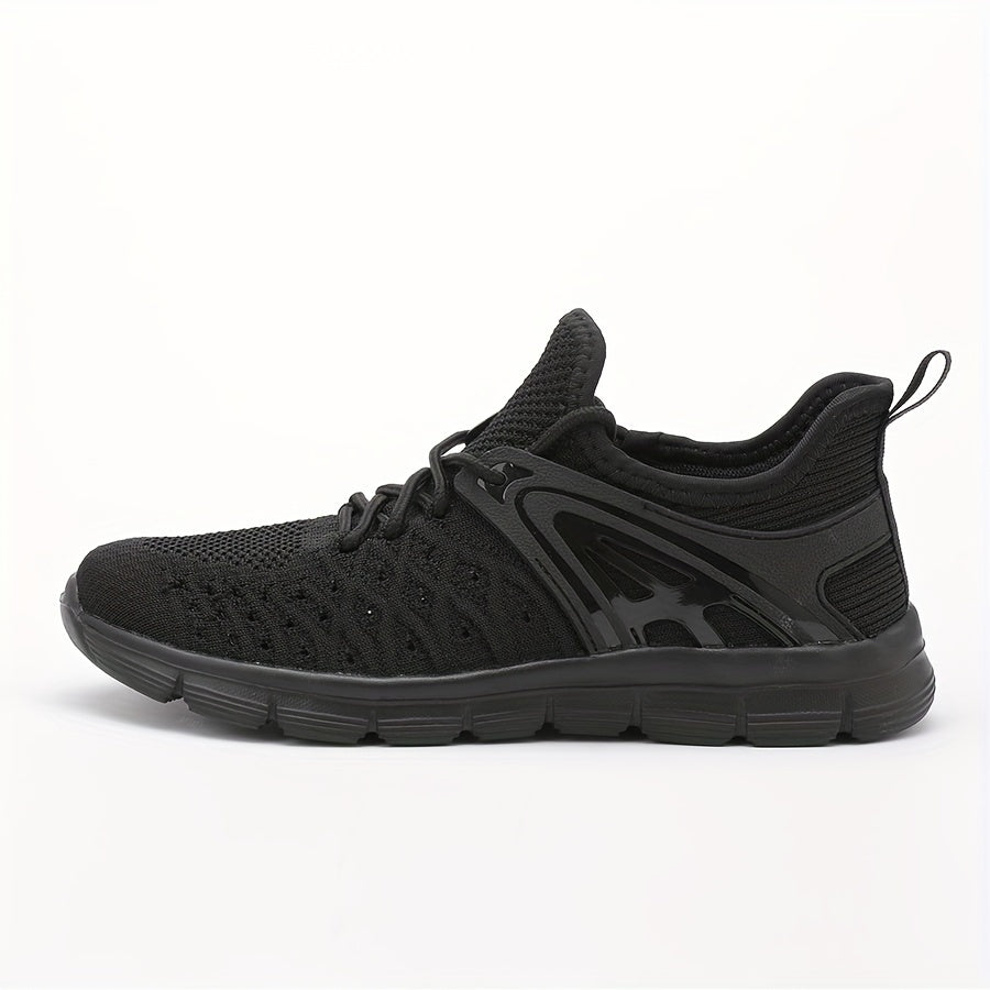 Solid Mesh Athletic Running Shoes Soft Sole Lightweight Sneakers