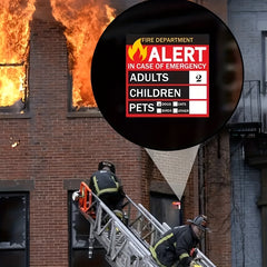 5pcs Emergency Alert Personnel And Pet Window Stickers Set