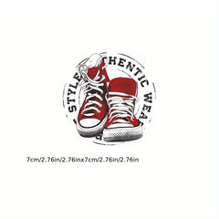 2pcs Shoes Iron On Patch Appliqued Tops DIY Warm Stickers
