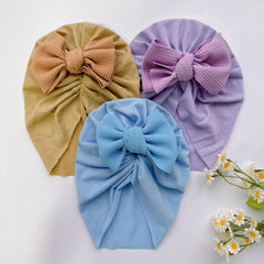 Baby Girls Twill Bubble Bownot Turban Hair Wrap Accessories