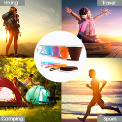 1pc Silicone Collapsible Travel Cup Foldable Portable Reusable Drinking Cup