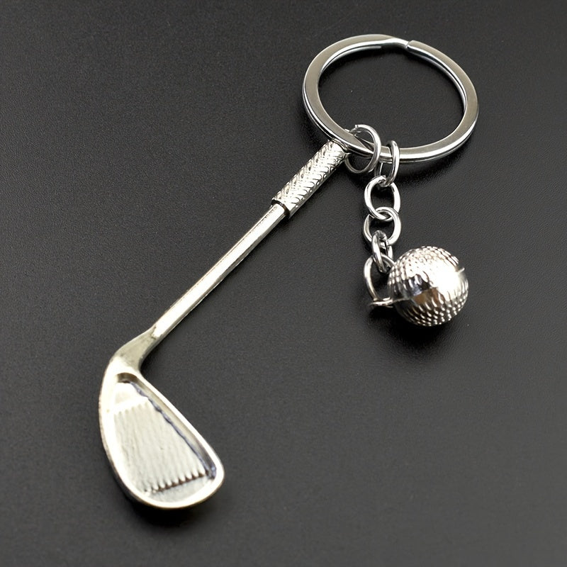 Creative Golf Ball Keychain Keyring Metal Bag Pendant Ornament Gift Men Women