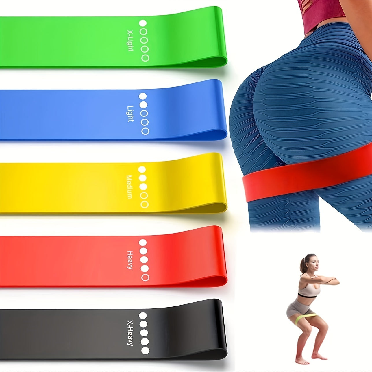 Resistance Band Yoga Band Fitness Training Tension Band Set