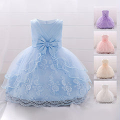 Baby Girls Floral Embroidery Princess Dress