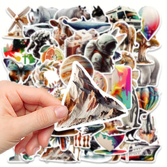 50pcs Animal Series Stickers for Laptop Waterproof DIY Water Cup Desktop