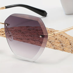 Large Rimless Sunglasses Gradient Glasses UV400