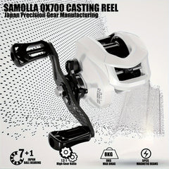 Waterproof Light Baitcasting Reel 7.2:1 Gear Ratio Fishing Reel
