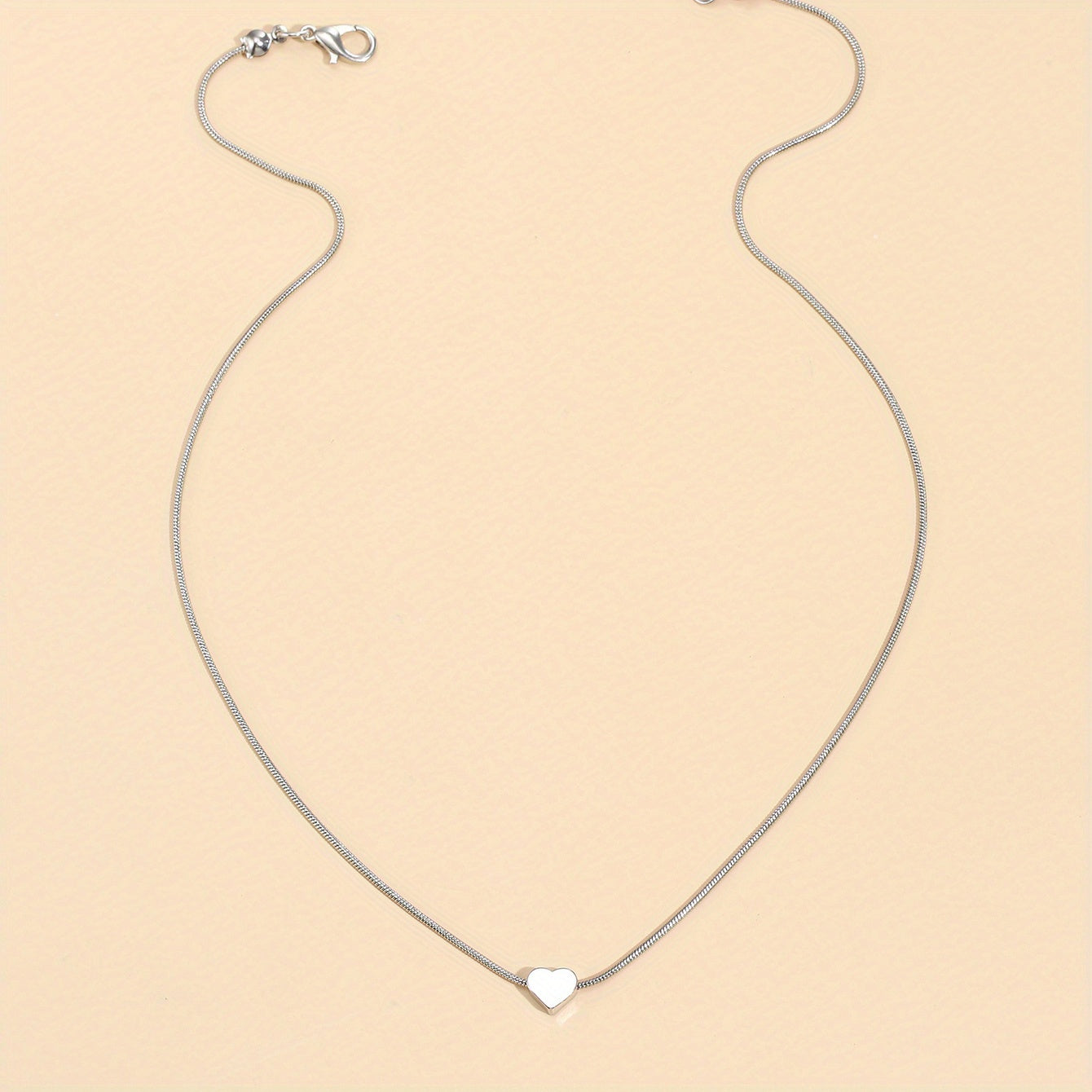 Love Heart Alloy Necklace For Women
