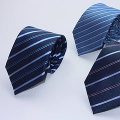 1200 Needles Classic Stripe High Neck Tie for Men Size 3 15Inch