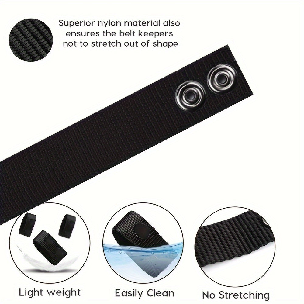 4pcs Outdoor Belt Keeper Double Snap Nylon Duty Belt Holder