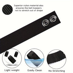 4pcs Outdoor Belt Keeper Double Snap Nylon Duty Belt Holder