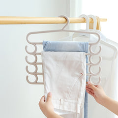 Plastic Clothes Hanger Home Storage Pants Rack Colorful Five-layer Towel Hanging