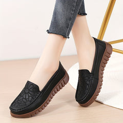 Women's Embroidered Loafers Soft Sole Casual Walking Flats