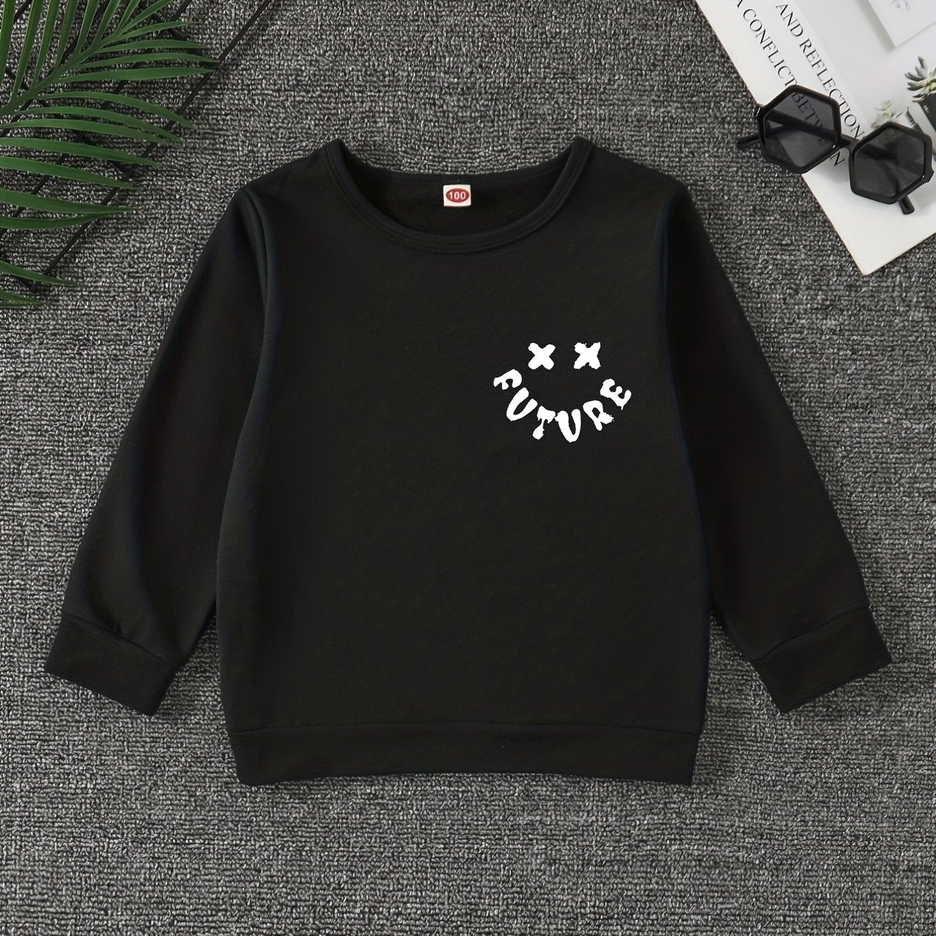 Boys Casual Pullover Sweatshirt Long Sleeve Crew Neck Tops