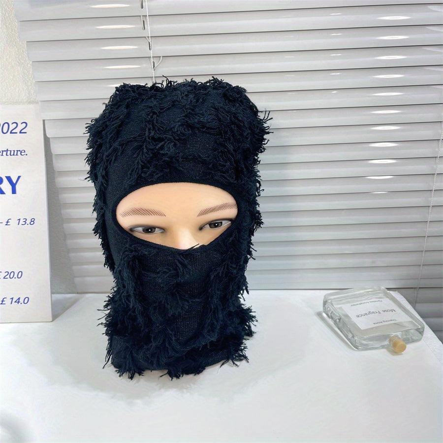 Camouflage Knitted Balaclava Face Mask Set for Adults