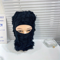 Camouflage Knitted Balaclava Face Mask Set for Adults