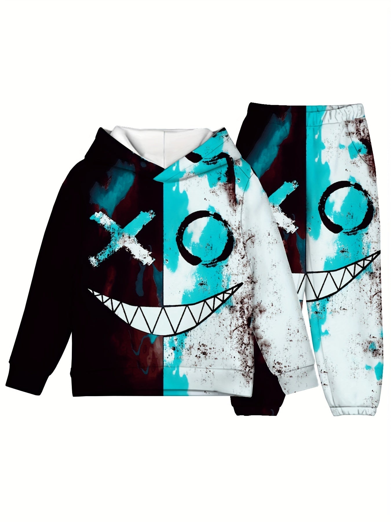 Boy's Paint Splash Outfit Hoodie & Sweatpants Set