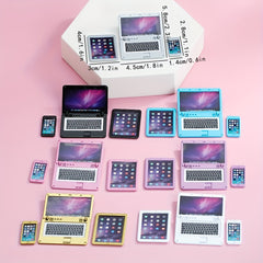 3pcs Alloy Dollhouse Laptop Tablet Mobile Phone Pendants Toy Accessories