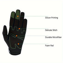 Off-road Full Finger Gloves Touch Screen Wind Cold Resistant