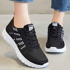 Women's Flying Woven Breathable Running Shoes Lightweight Casual Sneakers