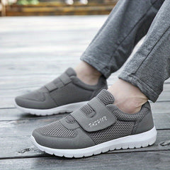 Men's Mesh Hook And Loop Casual Shoes For Jogging