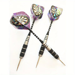 3-Piece All Metal Competition Darts Set 22g Stainless Steel Needles